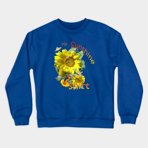 Sunflower feast Crewneck Sweatshirt by Just Kidding by Nadine May